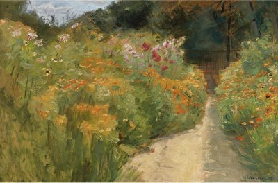 Blumenstauden im Wannseegarten von Max Liebermann